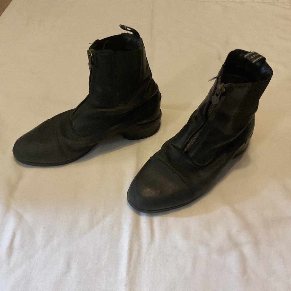Ariat Zip Paddock Boots Black 8 1308-44